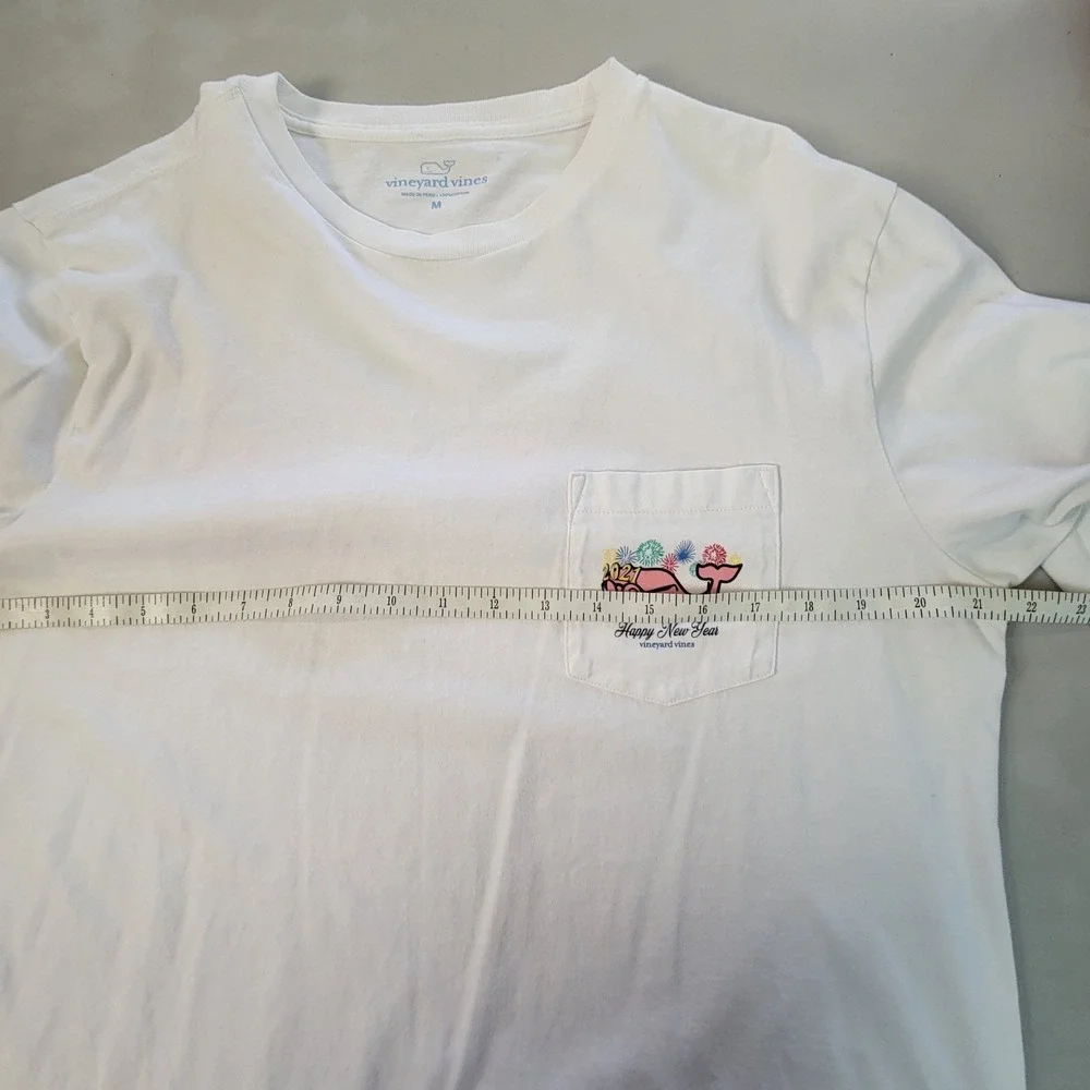 Vineyard Vines Happy New Year 2021 Whale Fireworks‎ Long Sleeve T Shirt Size M